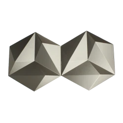 Panele ścienne 3D Patya - białe złoto