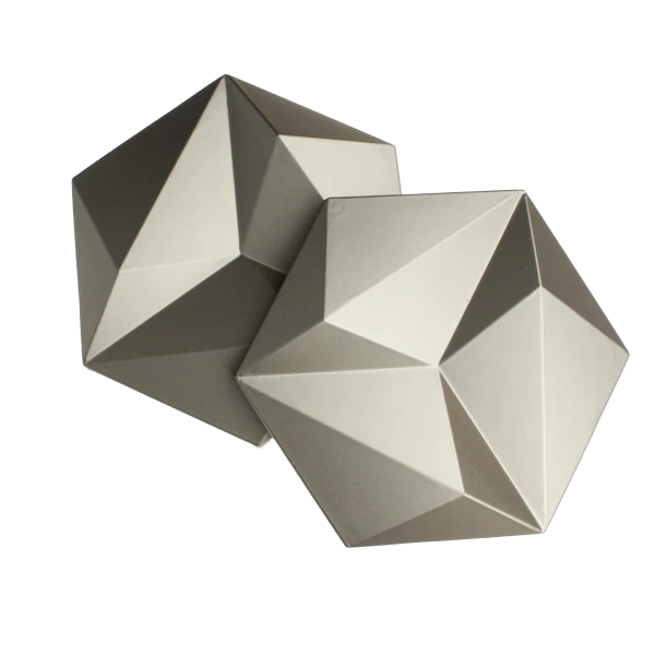 Panele ścienne 3D Patya - białe złoto