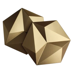 Panele ścienne 3D Patya - mosiądz