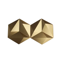 Panele ścienne 3D Patya - mosiądz