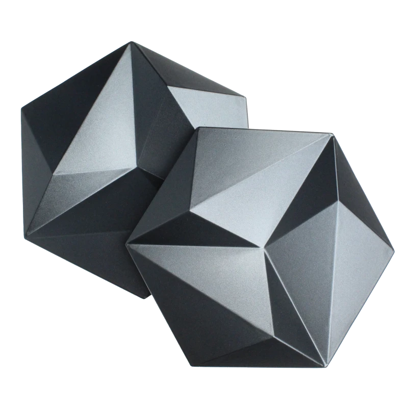 Panele ścienne 3D Patya - metaliczny grafit