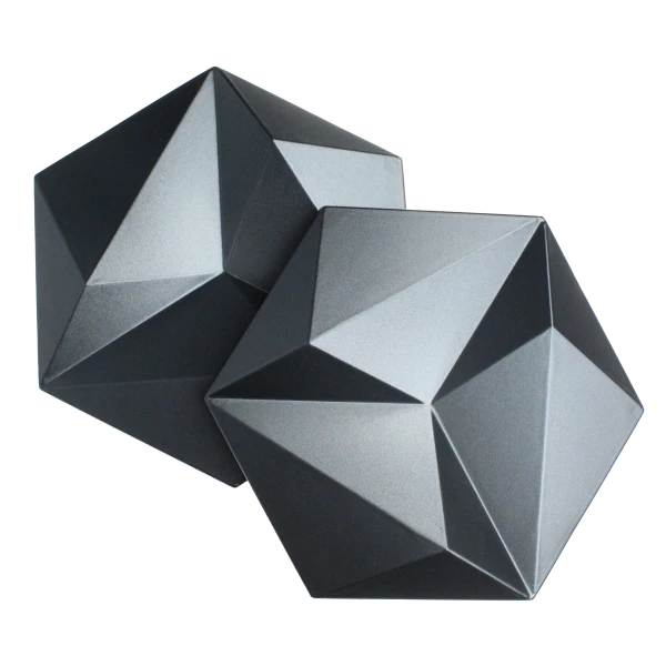 Panele ścienne 3D Patya - metaliczny grafit