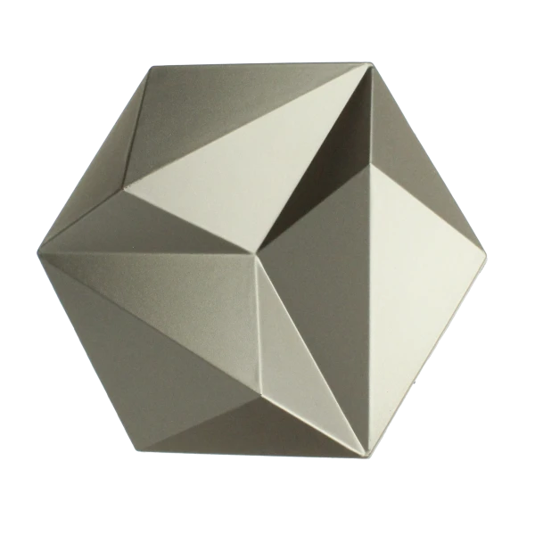 Panele ścienne 3D Patya - białe złoto