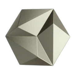 Panel ścienny 3D Patya - białe złoto