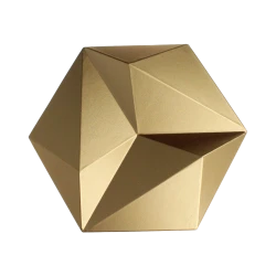 Panel ścienny 3D Patya - mosiądz