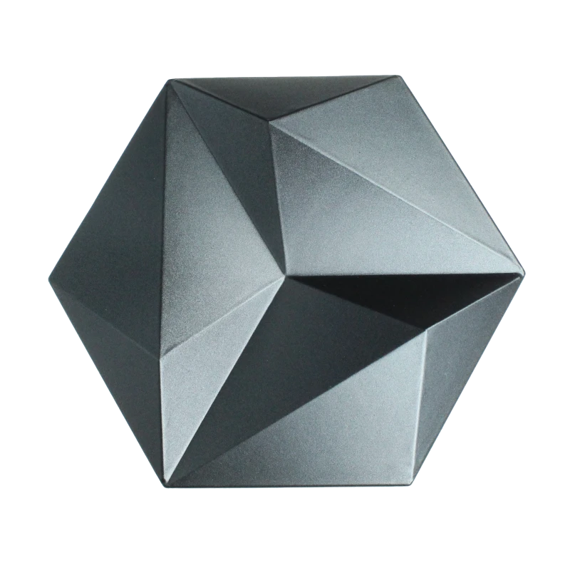 Panel ścienny 3D Patya - metaliczny grafit